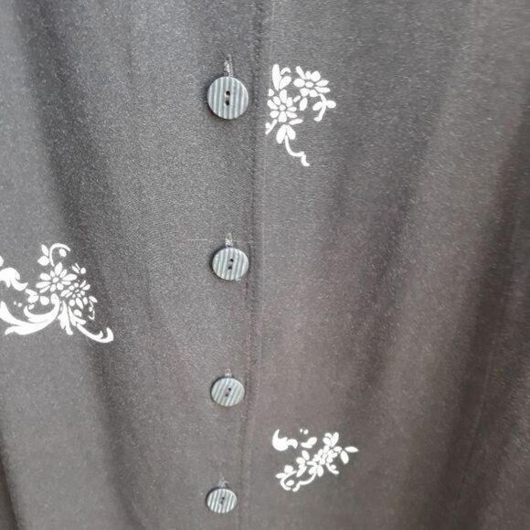 Vtg R&K Sleeveless V-neck Button Front Maxi Dress Bandana Print Brown Sz 20W - Picture 7 of 11